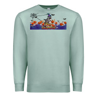 Seafoam Happy Halloween Raccon Premium Sweatshirt - LillyAllenDesigns