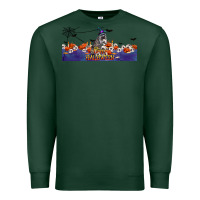 Sports Green Happy Halloween Raccon Premium Sweatshirt - LillyAllenDesigns