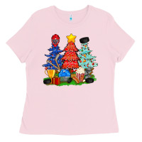 Christmas With Ice Hockey Trees Ladies Tee | Teevron