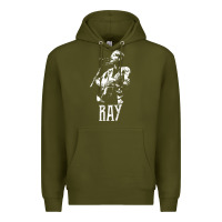 Army Green ray lamontagne   white stencil 1 Premium Hoodie - tuanDangUi