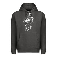 Charcoal Heather ray lamontagne   white stencil 1 Premium Hoodie - tuanDangUi