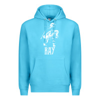 Ocean Blue ray lamontagne   white stencil 1 Premium Hoodie - tuanDangUi