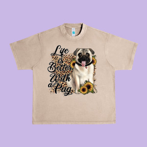 Life Is Better With A Pug Urban Heavy Tee Designed By Jahusdesignshop