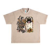 French Oak life is better with a pug Urban Heavy Tee - JahusDesignShop