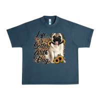 Midnight Navy life is better with a pug Urban Heavy Tee - JahusDesignShop