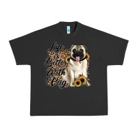 Pigment Black life is better with a pug Urban Heavy Tee - JahusDesignShop
