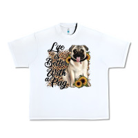 White life is better with a pug Urban Heavy Tee - JahusDesignShop