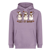 Lavender Let It Snow Snowmen Heavyweight Hoodie - LillyAllenDesigns