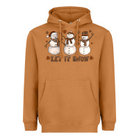 Meerkat Let It Snow Snowmen Heavyweight Hoodie - LillyAllenDesigns