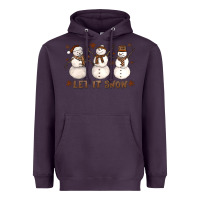 Plum Let It Snow Snowmen Heavyweight Hoodie - LillyAllenDesigns