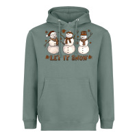 Sage Let It Snow Snowmen Heavyweight Hoodie - LillyAllenDesigns