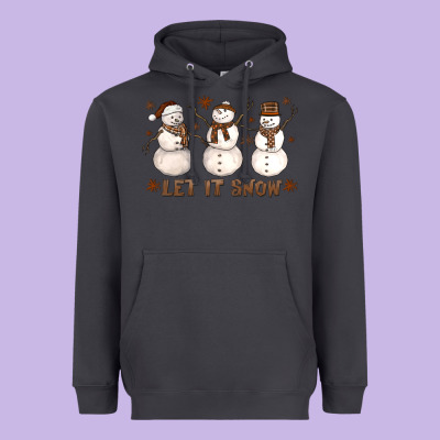 Let It Snow Snowmen Heavyweight Hoodie Designed By Lillyallendesigns