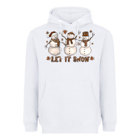 White Let It Snow Snowmen Heavyweight Hoodie - LillyAllenDesigns