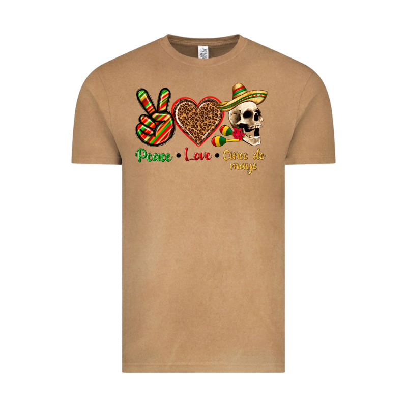 Peace Love Cinco De Mayo Vintage Tee by texasbilliewilder | Teevron
