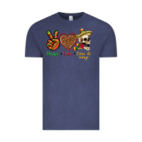 Vintage Denim Peace Love Cinco De Mayo Vintage Tee - texasbilliewilder