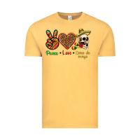 Vintage Mustard Peace Love Cinco De Mayo Vintage Tee - texasbilliewilder