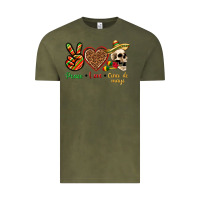 Vintage Olive Peace Love Cinco De Mayo Vintage Tee - texasbilliewilder