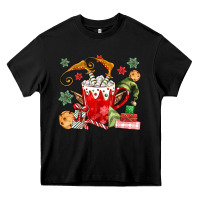 Black cup of chocolate and cookies Heavy Core Tee - MaliasSmallBusiness