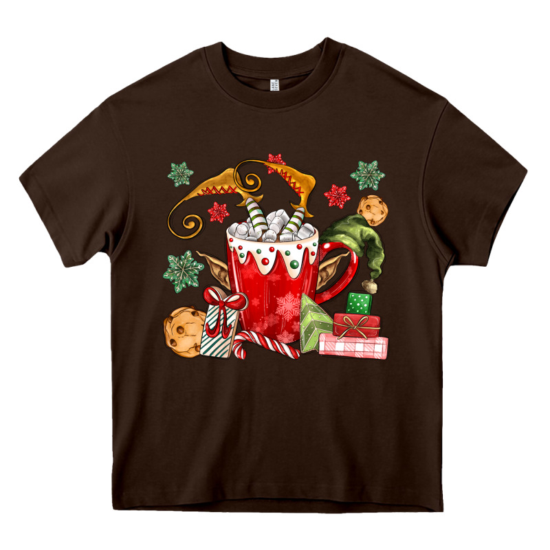 Cup Of Chocolate And Cookies Heavy Core Tee by MaliasSmallBusiness | Teevron