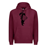 Burgundy lawrence welk   no name   the black stencil Premium Hoodie - tuanDangUi