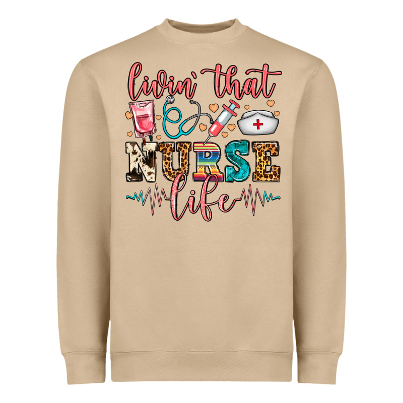 Livin' That Nurse Life Heavyweight Sweatshirt by FaDigitalArtStudio | Teevron
