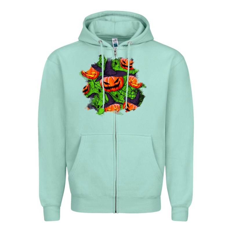 Halloween Pumpkin Patch Zipper Hoodie by BundleAndBundleShop | Teevron