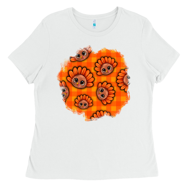 Thanksgiving Turkey With Tartan Patch Ladies Tee by BundleAndBundleShop | Teevron