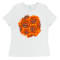 White Thanksgiving Turkey With Tartan Patch Ladies Tee - BundleAndBundleShop
