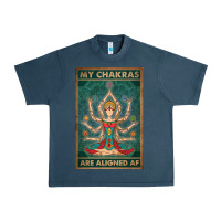 Midnight Navy my chakras are aligned af vintage yoga meditation Urban Heavy Tee - tuanDangUi