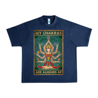Navy my chakras are aligned af vintage yoga meditation Urban Heavy Tee - tuanDangUi