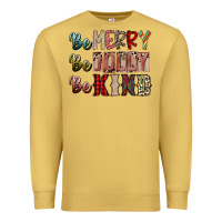 Antique Gold be merry be jolly be kind Premium Sweatshirt - SublimationCraftShop