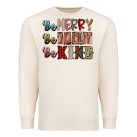 Sandshell be merry be jolly be kind Premium Sweatshirt - SublimationCraftShop