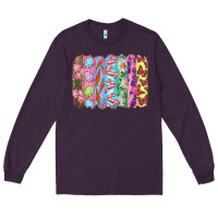 Plum Easter Brushstrokes Long Sleeve Tee - RanaPortraitStore