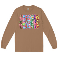 Toasted Coconut Easter Brushstrokes Long Sleeve Tee - RanaPortraitStore