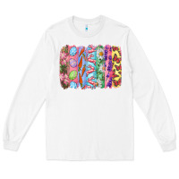 White Easter Brushstrokes Long Sleeve Tee - RanaPortraitStore