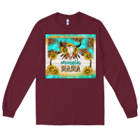 Burgundy wranglin mama Long Sleeve Tee - TumblerDesignByShophia
