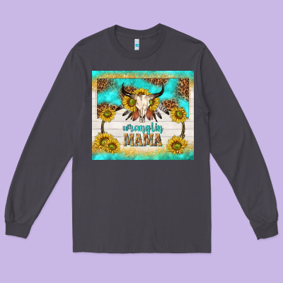 Wranglin Mama Long Sleeve Tee Designed By Tumblerdesignbyshophia