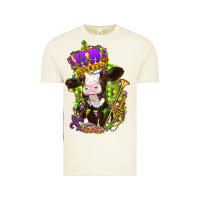 Vintage Arctic Mardi Gras cow Vintage Tee - NancyCooperArtShop