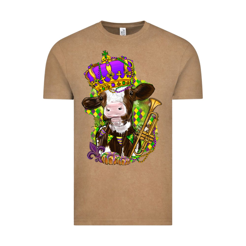 Mardi Gras Cow Vintage Tee by NancyCooperArtShop | Teevron