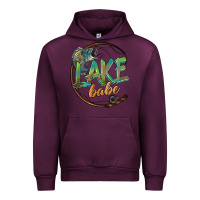 Mauve Wine lake babe Urban Hoodie - BarkalooDesign