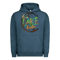 Pigment Midnight Navy lake babe Urban Hoodie - BarkalooDesign
