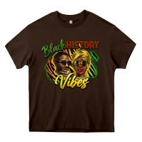 Chocolate Brown black history vibes Heavy Core Tee - NancyCooperArtShop