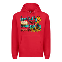 Red Fearfully And Wonderfully Made Premium Hoodie - BundleAndBundleShop