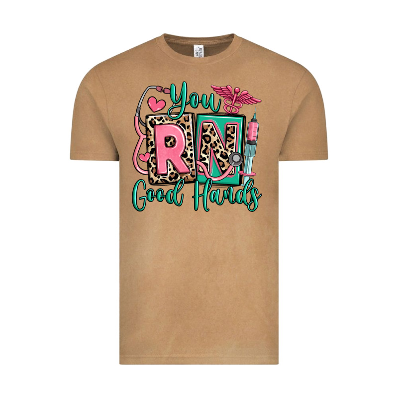 You Rn Good Hands Registered Nurse Vintage Tee by RanaPortraitStore | Teevron