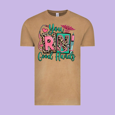 You Rn Good Hands Registered Nurse Vintage Tee Designed By Ranaportraitstore