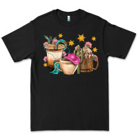 Black Western Cowgirl Coffee Cup Bbs Premium Tee - BundleAndBundleShop