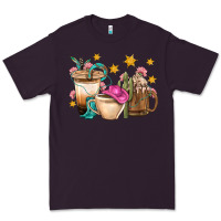 Plum Western Cowgirl Coffee Cup Bbs Premium Tee - BundleAndBundleShop