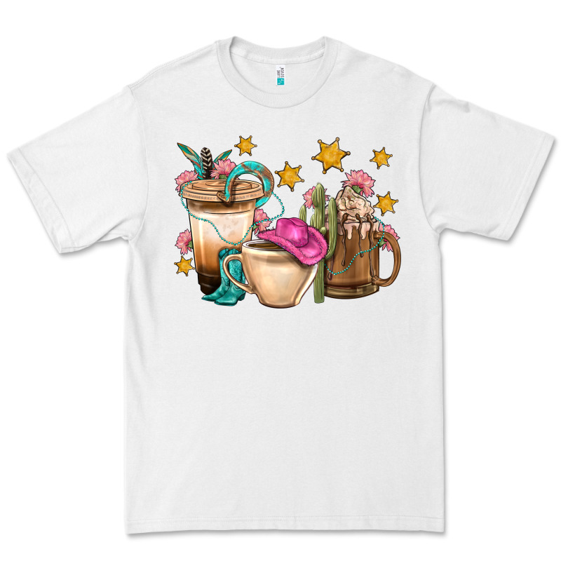 Western Cowgirl Coffee Cup Bbs Premium Tee by BundleAndBundleShop | Teevron