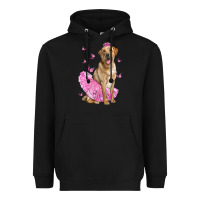 Black Labrador Retriever Dog With Tutu Heavyweight Hoodie - LillyAllenDesigns