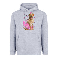 Heather Grey Labrador Retriever Dog With Tutu Heavyweight Hoodie - LillyAllenDesigns